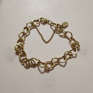 James Avery Solid Gold 14k Connected Hearts Bracelet Size Large